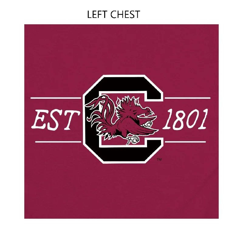 GARNET SOUTH CAROLINA BANDANA LAB T-SHIRT-- Houndstooth Herringbone Solid