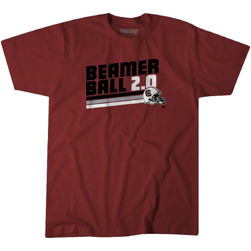 GARNET SOUTH CAROLINA GAMECOCKS BEAMER BALL 2.0 T-SHIRT-- Anti-Pilling Machine Wash Handmade