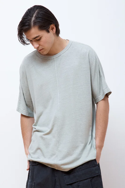 Hemp Cross Oversized T-Shirt Sage-- Chenille Blend Fleece Blend Nylon Blend