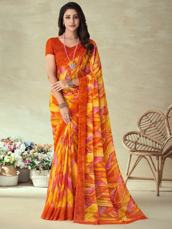 Saree Mall Women's Chiffon Yellow Printed Designer Saree With Blouse Piece-STARCFN25604B Soft Knit Blouse Saree Mall Women's Chiffon Yellow Printed Designer Saree With Blouse Piece-STARCFN25604B Soft Knit Blouse