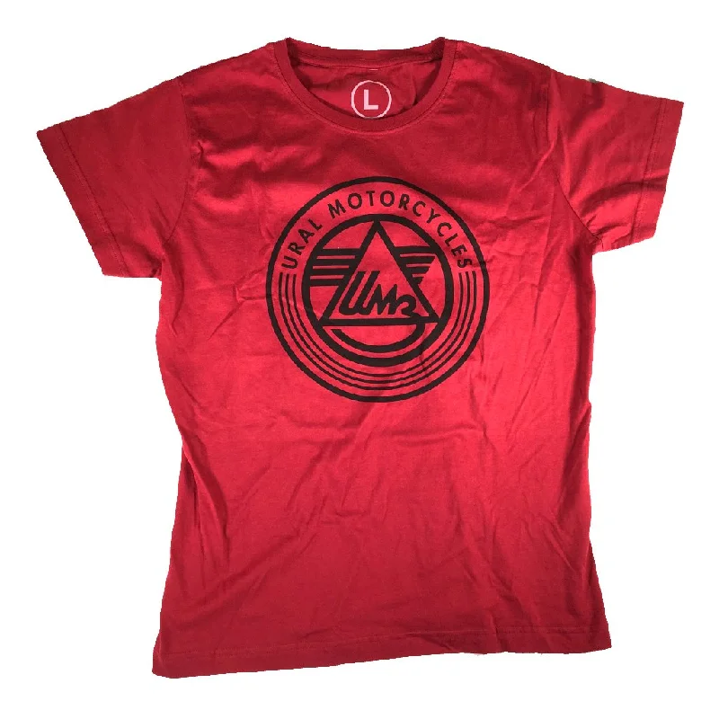 Ladies T-Shirt Logo Red-- Embroidered Appliqued Beaded