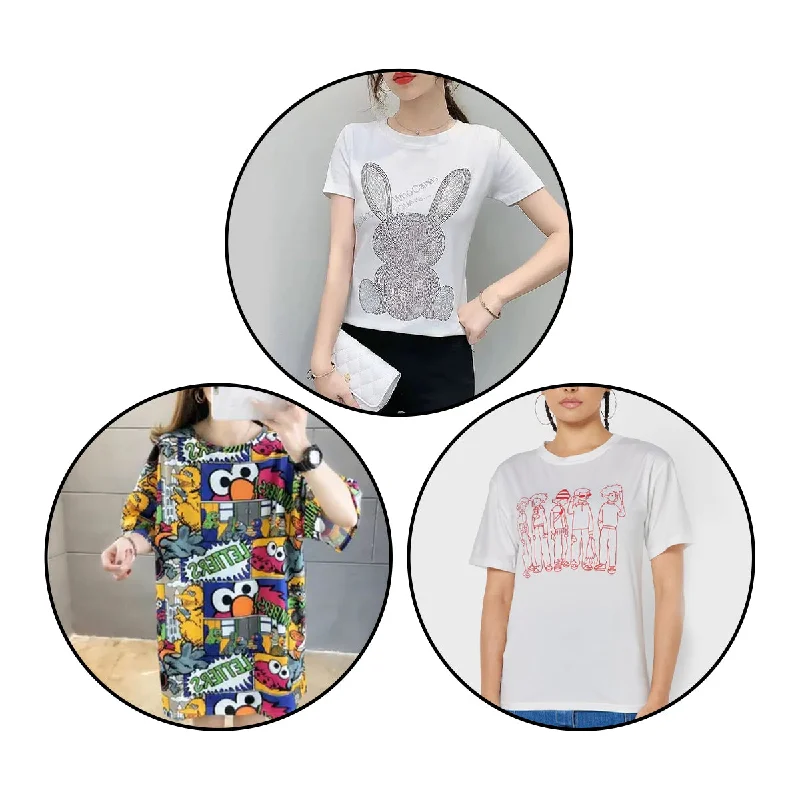 3 Pcs Women's Fashion T-Shirt Set M S4599569-- Hooded Caped Shawl Collar