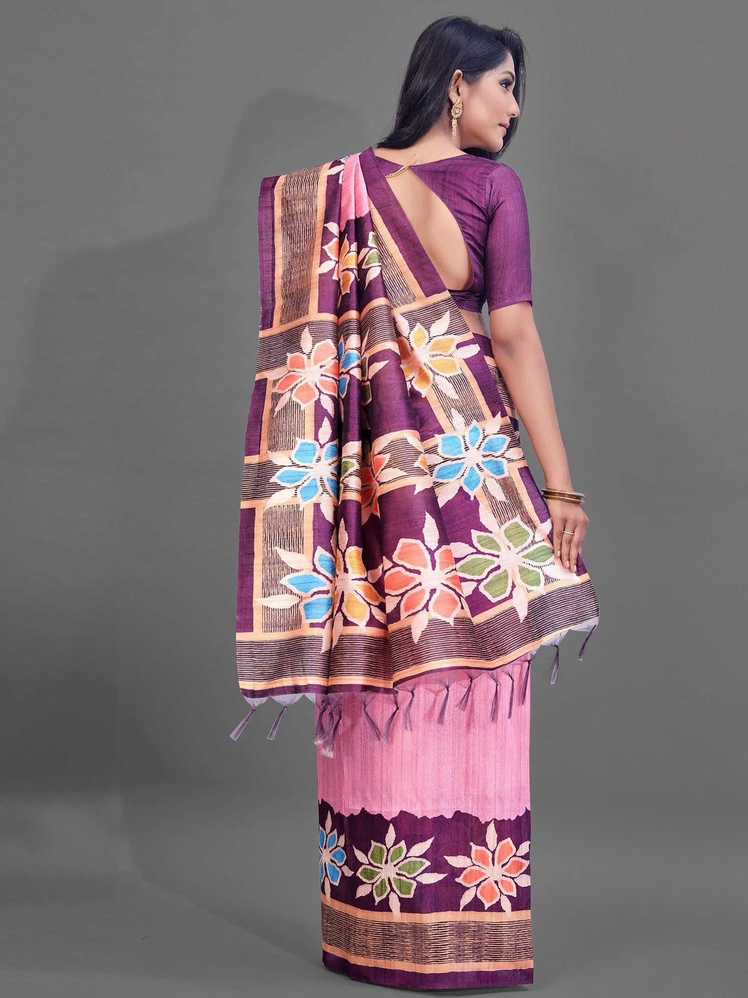 Saree Mall Women's Manipuri Pink Digital Print Designer Saree With Blouse Piece-KLMK14C Relaxed Fit Blouse Saree Mall Women's Manipuri Pink Digital Print Designer Saree With Blouse Piece-KLMK14C Relaxed Fit Blouse