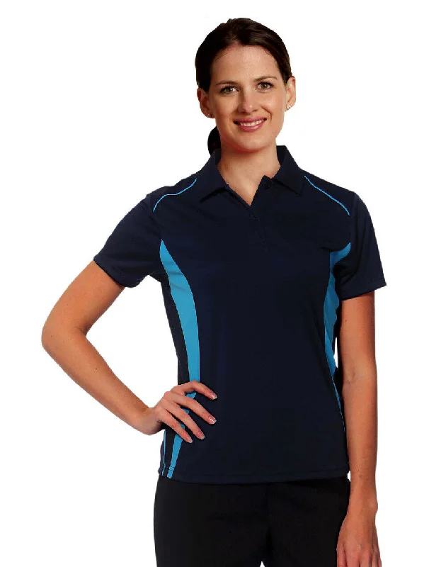 Ladies Womens Pursuit Polo Tshirt Top Cool Dry Tee Short Sleeve Contrast Panel-- Knit Fabric Woven Fabric Fleece Fabric Ladies Womens Pursuit Polo Tshirt Top Cool Dry Tee Short Sleeve Contrast Panel-- Knit Fabric Woven Fabric Fleece Fabric
