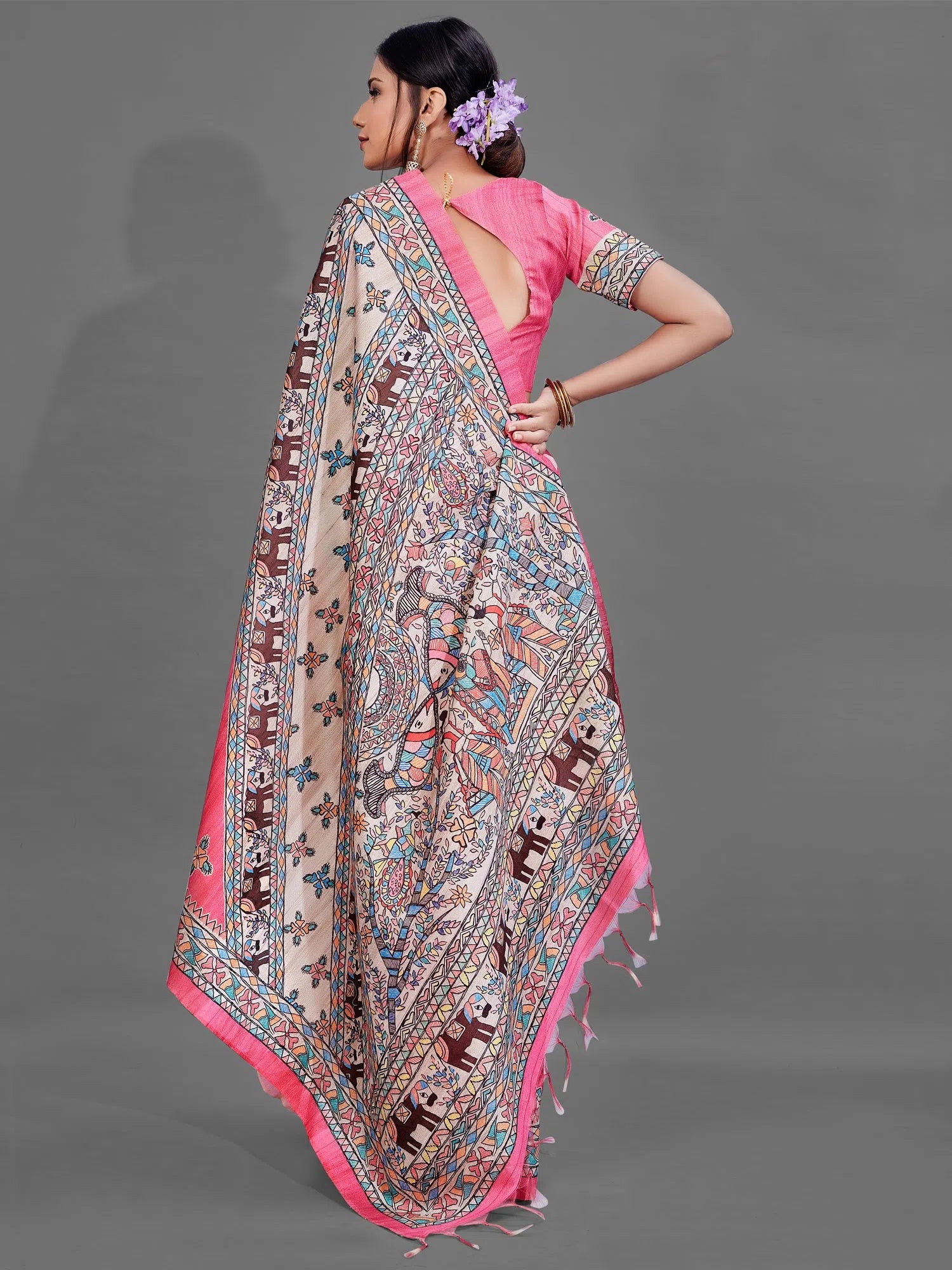 Saree Mall Women's Manipuri Pink Digital Print Designer Saree With Blouse Piece-KLMK18F Wrap Front Blouse Saree Mall Women's Manipuri Pink Digital Print Designer Saree With Blouse Piece-KLMK18F Wrap Front Blouse