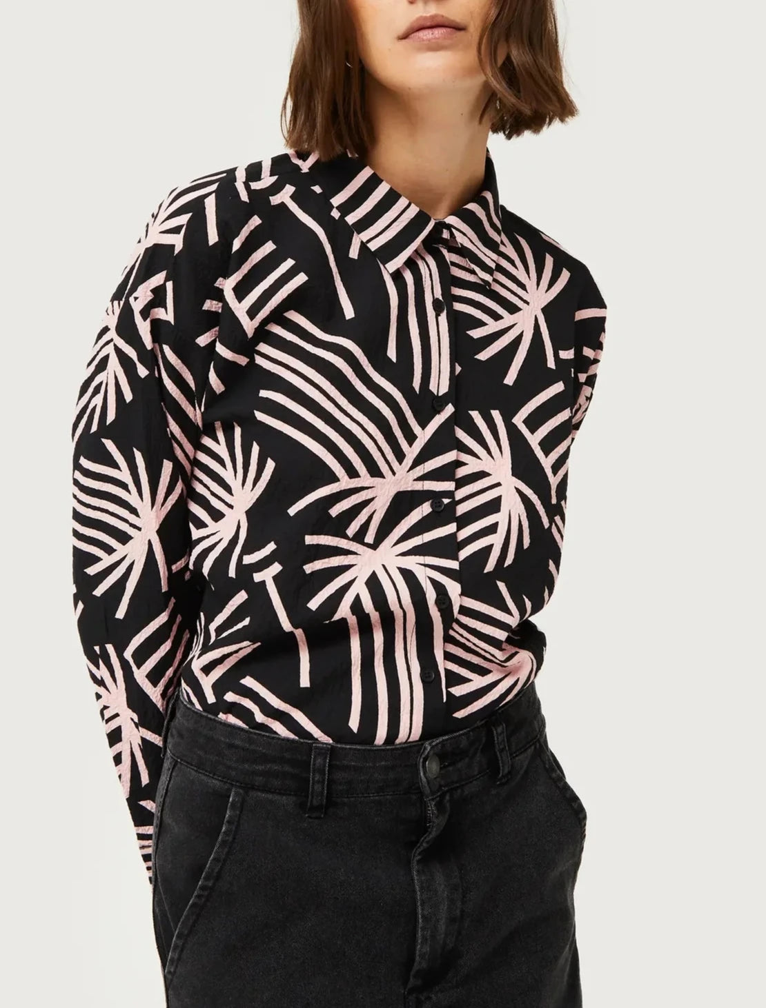 Brenda Shirt-- V-Neck T-Shirt Long Sleeve Cotton