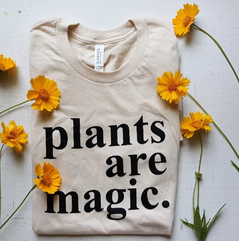 Plants Are Magic T-Shirt-- Mesh Blend Leather Blend Suede Blend