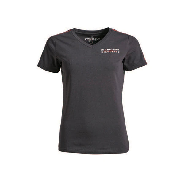 Ladies T-Shirt KLPoppy-- Hooded Caped Shawl Collar
