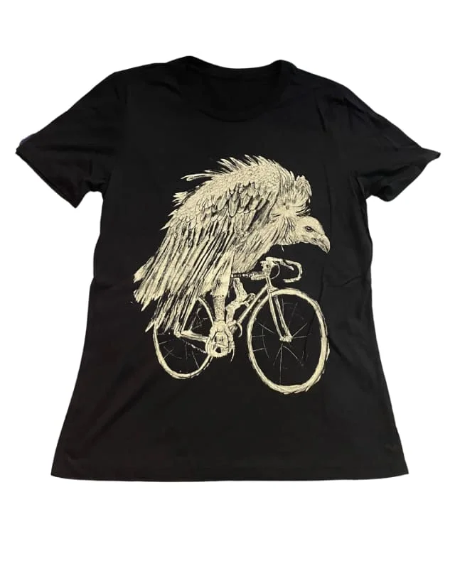 Vulture on A Bicycle Women's Shirt-- Oversized T-Shirt Spandex breathable