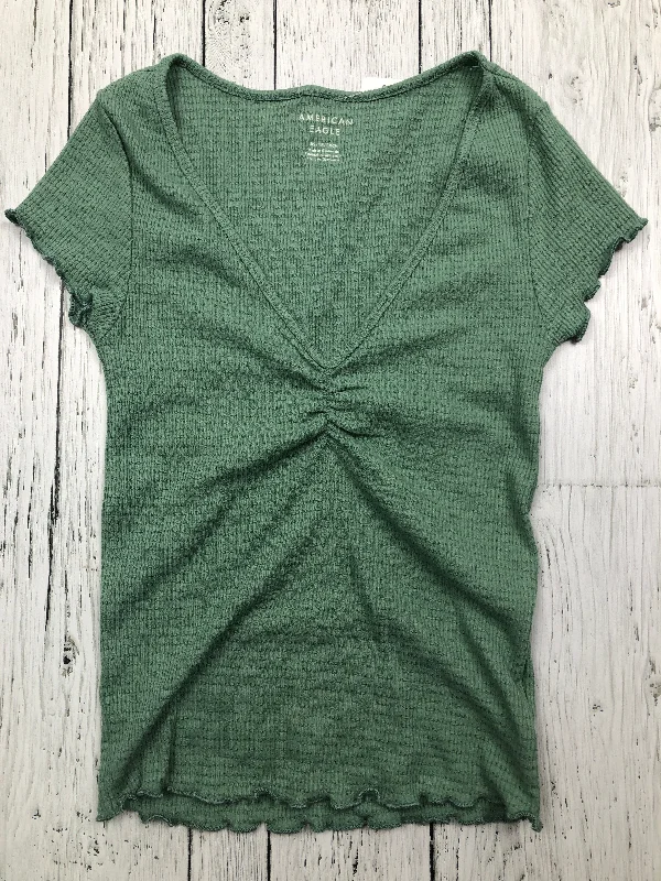 American Eagle green t-shirt - Hers XS-- Boxy Fit Fitted Loose