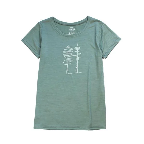 Bonnetier Merino Arbre Doodle T-Shirt (women's)-- Mesh Canvas Denim