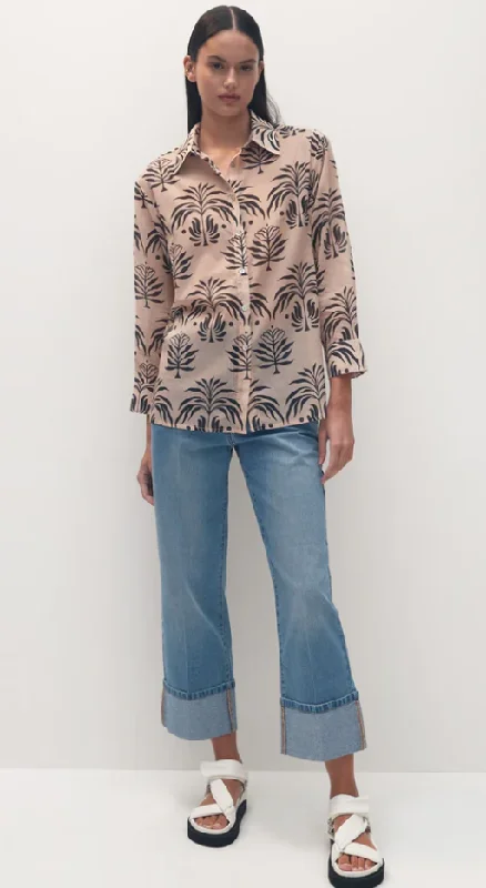 Morrison Kalea L/S Shirt-- Solid Color Striped Floral