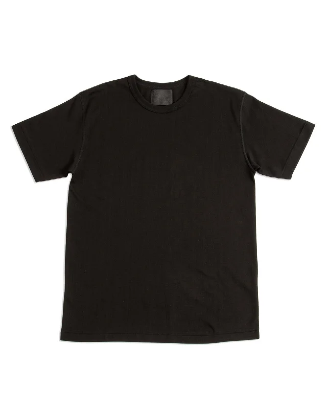Ultimate Pima Tsuriami Crewneck T-shirt - Black-- Cashmere Blend Cotton Blend Poly Blend