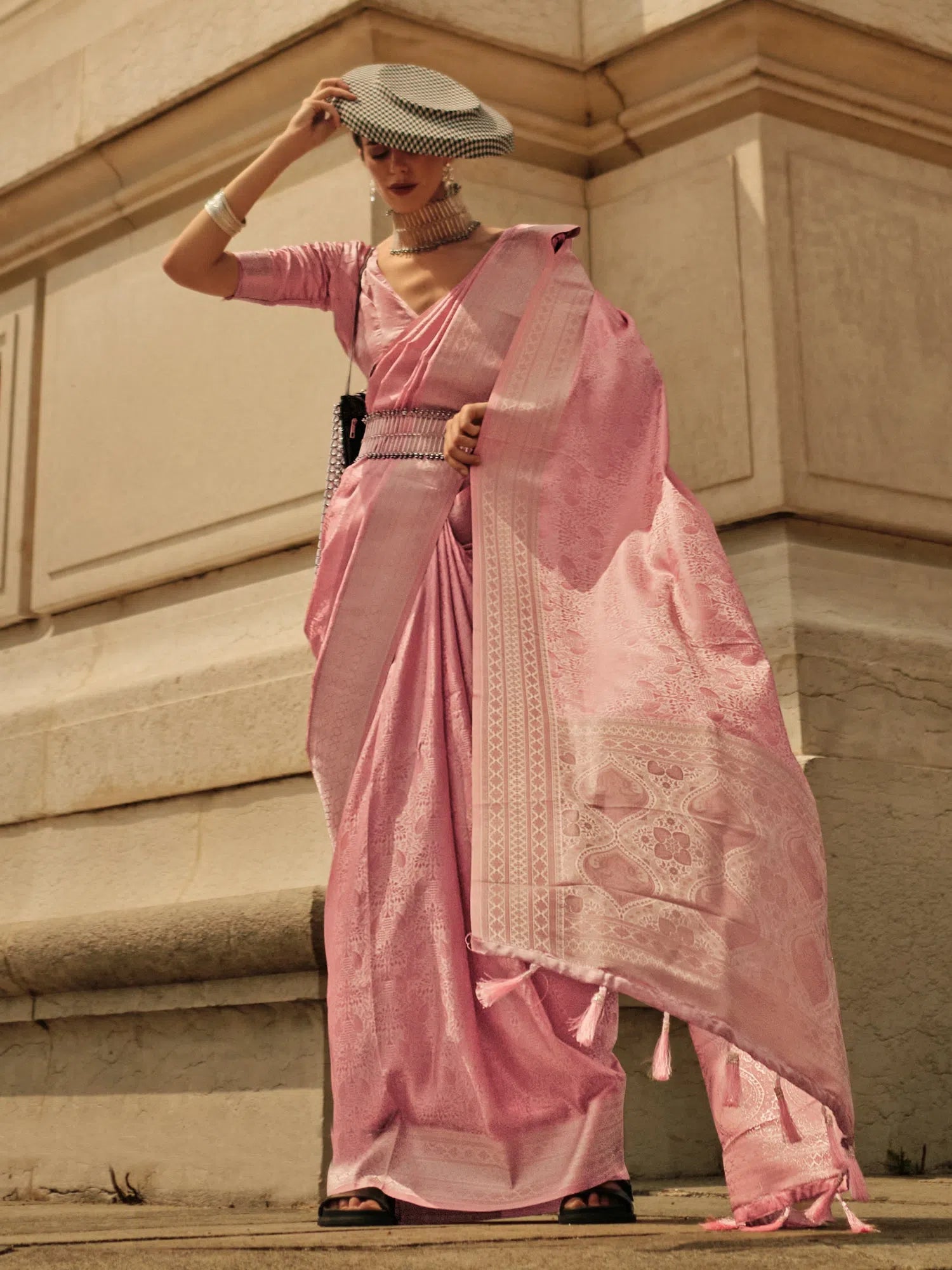 Saree Mall Women's Satin Mauve Woven Design Designer Saree With Blouse Piece-KVINCI338005 Ruched Sleeve Blouse Saree Mall Women's Satin Mauve Woven Design Designer Saree With Blouse Piece-KVINCI338005 Ruched Sleeve Blouse