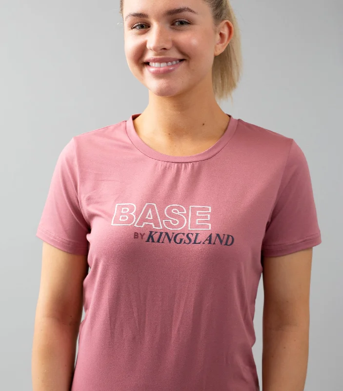 Ladies Round Neck T-Shirt KLOlanna-- Collared Crew Neck Turtle Neck