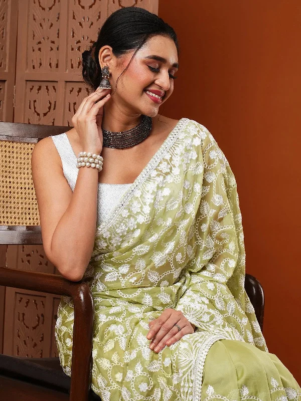Saree Mall Women's Organza Green Embroidered Designer Saree With Blouse Piece-7KAVI704 Versatile Layering Blouse Saree Mall Women's Organza Green Embroidered Designer Saree With Blouse Piece-7KAVI704 Versatile Layering Blouse