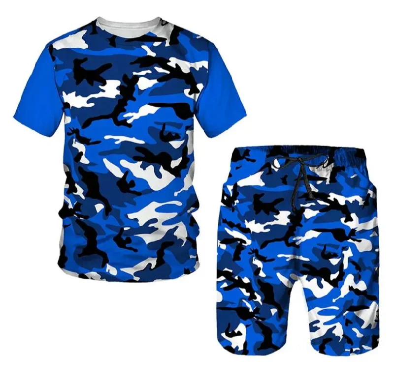Spartan Camouflage Army Soldier All Print Summer T-shirts Suit 5XL S4494445-- Graphic T-Shirt Round Neck Polyester