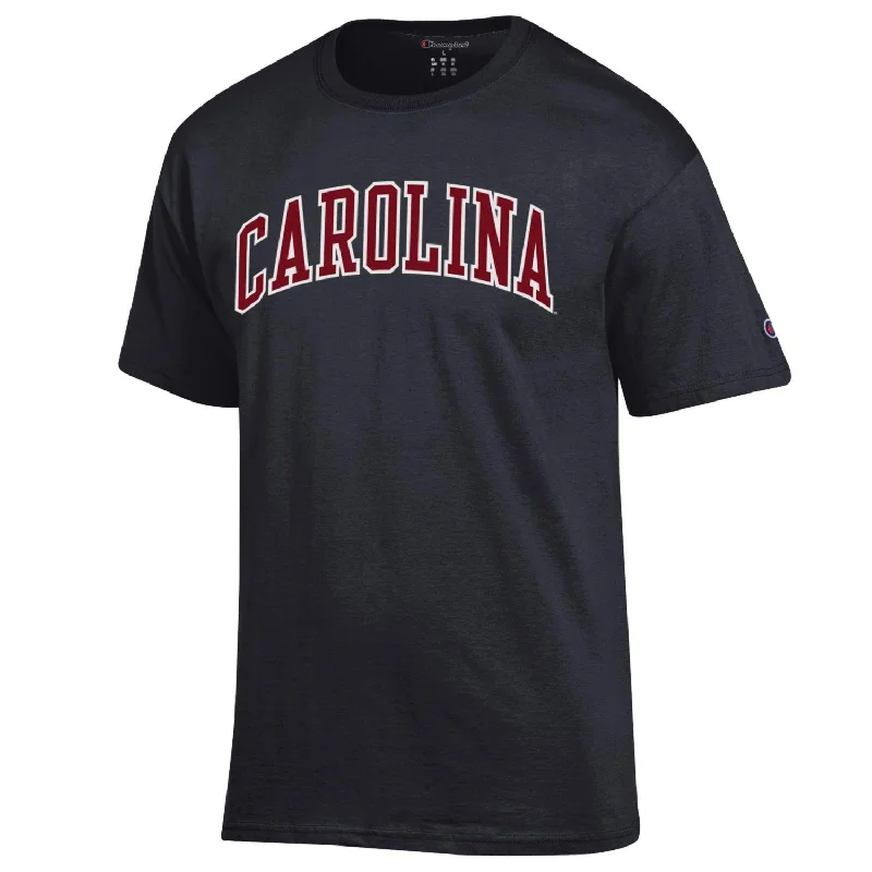 BLACK ARCH CAROLINA CHAMPION T-SHIRT-- Cozy Warm Stylish