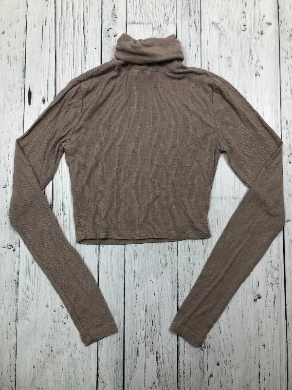 Garage beige cropped shirt - Hers XS-- Real Fur Shearling Chenille