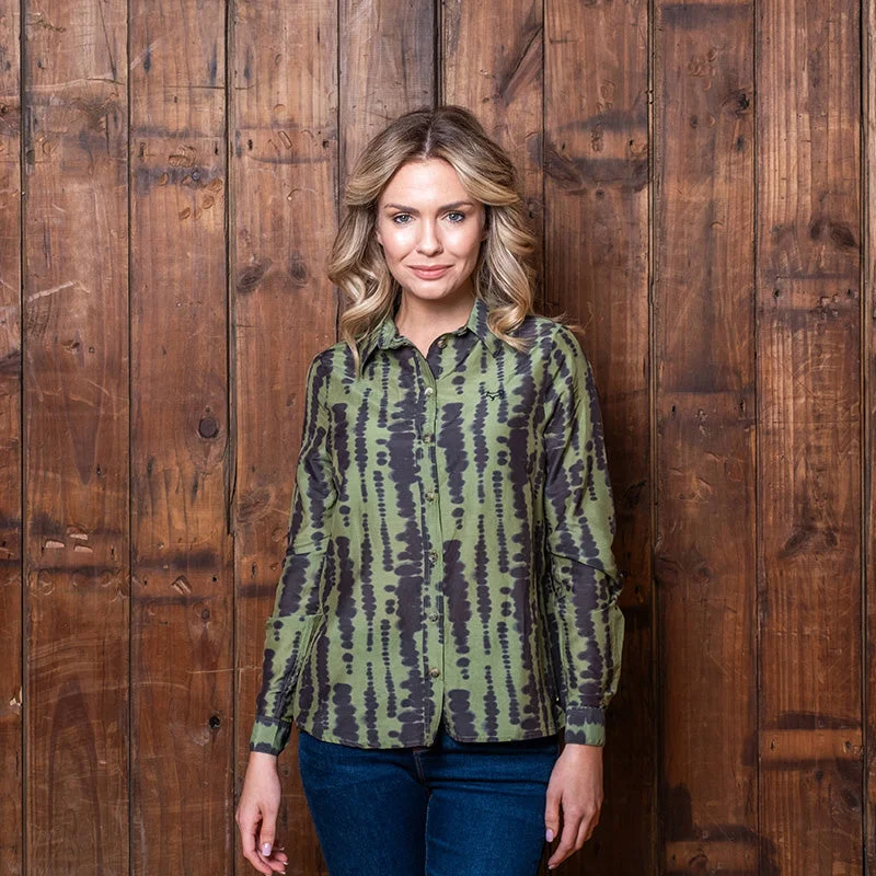 African Luxe Shirt Moss-- Layered Multi-layer Single Layer