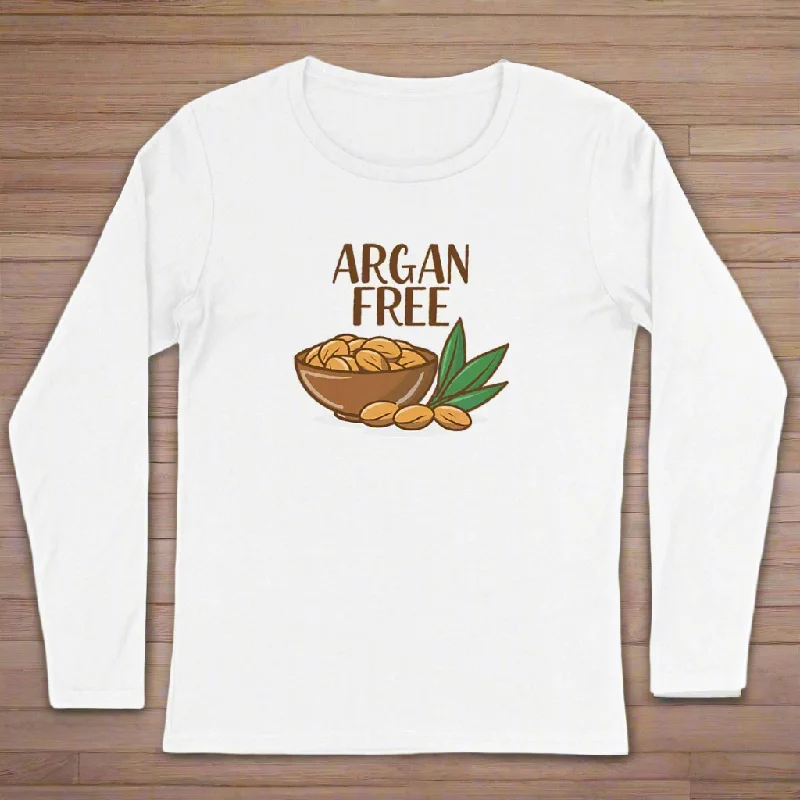 Argan Butter Free Long Sleeve Organic Cotton Graphic Shirt-- Mesh Blend Leather Blend Suede Blend Argan Butter Free Long Sleeve Organic Cotton Graphic Shirt-- Mesh Blend Leather Blend Suede Blend