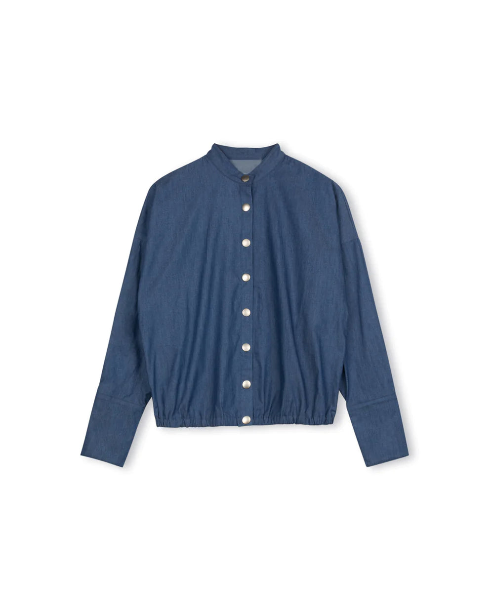 Poplin Button Blouse Short Sleeve Blouse