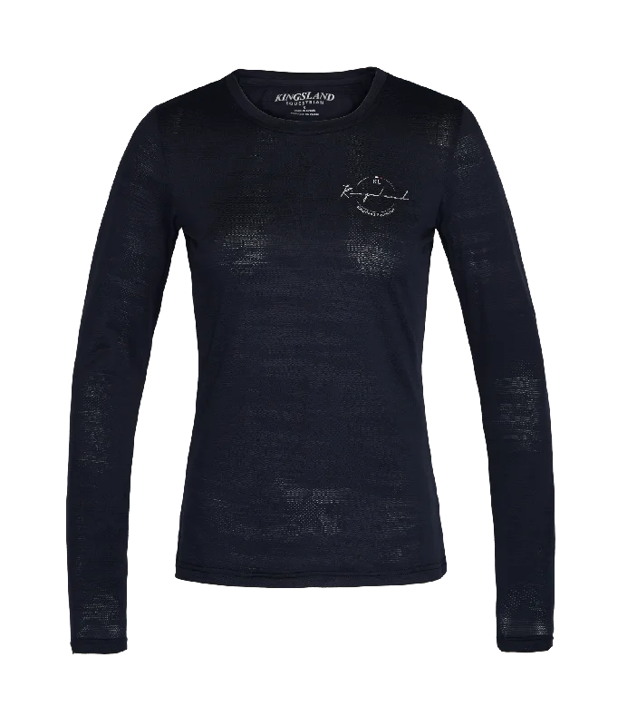 Ladies Mesh Shirt KLNadia-- Welt Pockets Slit Pockets Flap Pockets