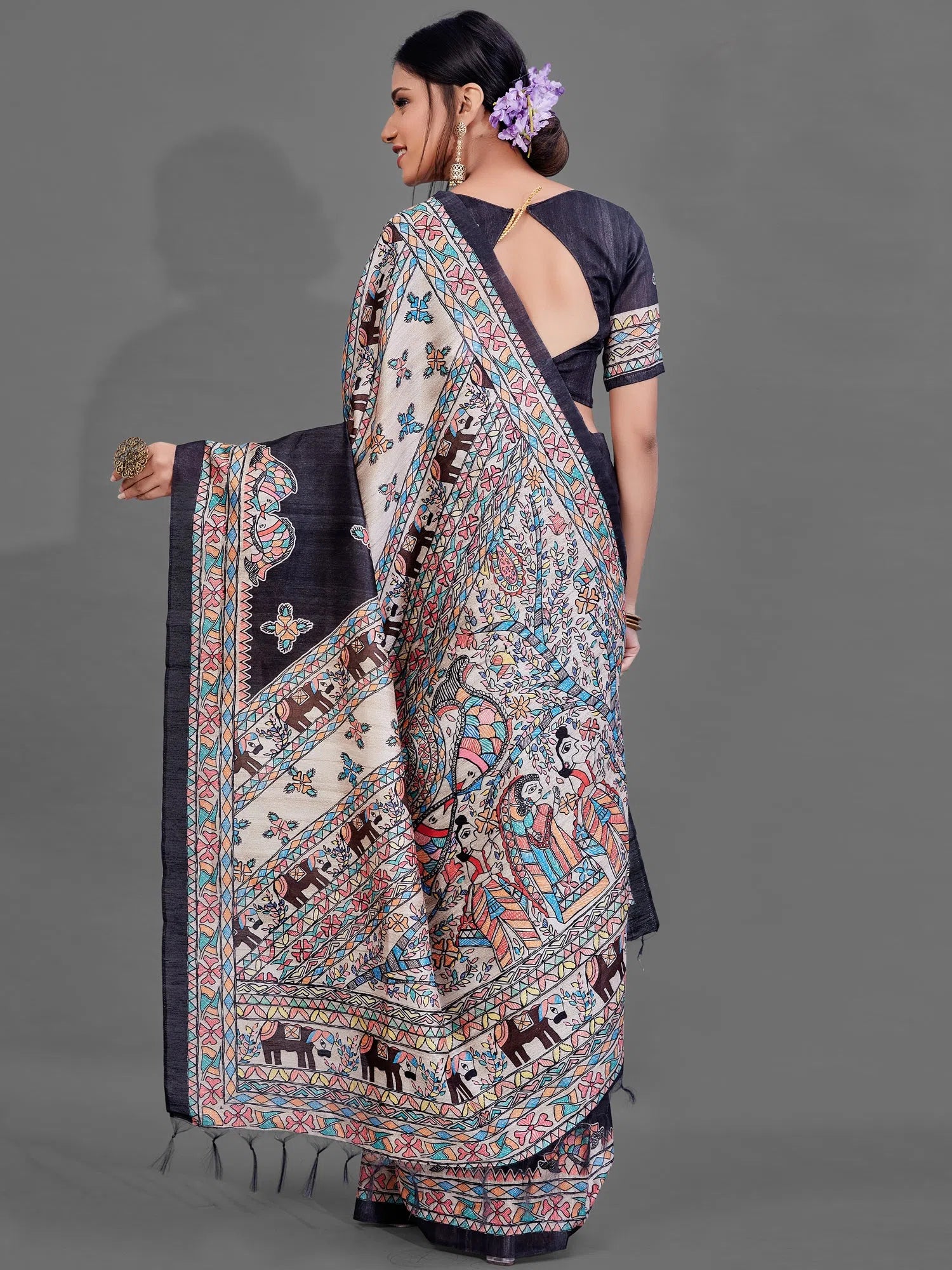Saree Mall Women's Manipuri Black Digital Print Designer Saree With Blouse Piece-KLMK18C Elegant Office Blouse Saree Mall Women's Manipuri Black Digital Print Designer Saree With Blouse Piece-KLMK18C Elegant Office Blouse