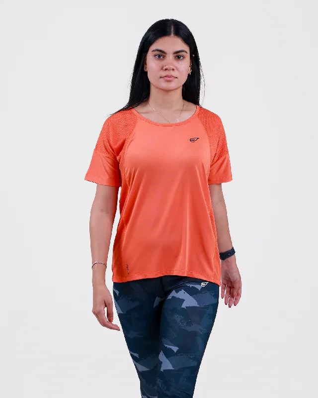 Sculpt Mesh T-shirt-- Satin Fabric Silk Fabric Chiffon Fabric
