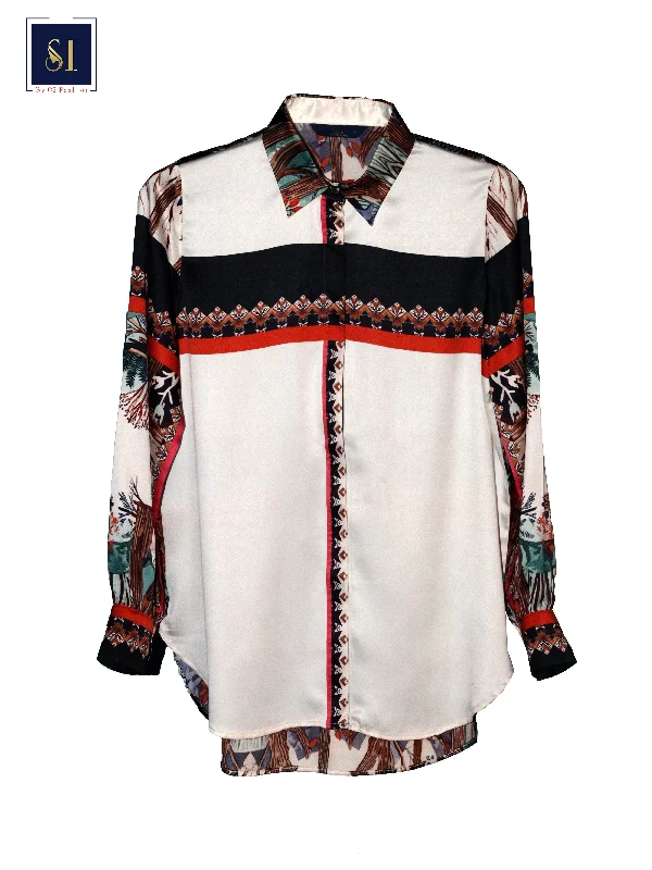 Etro Paisley Print Shirt-- Rayon Velvet Corduroy
