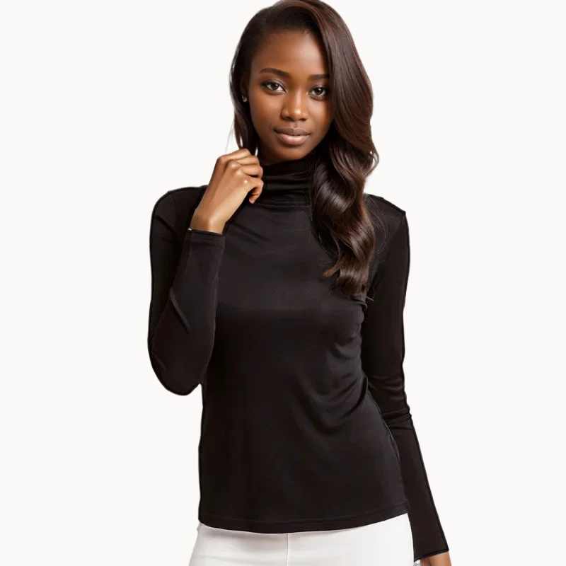 Maple Grove Thermal Pull Over Silk Viscose Womens Shirt-- Welt Pockets Slit Pockets