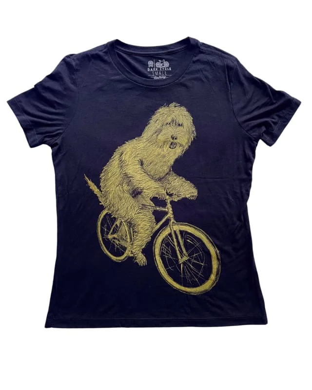 Goldendoodle on A Bicycle Women's Shirt-- Cotton Fabric Linen Fabric Terry Fabric