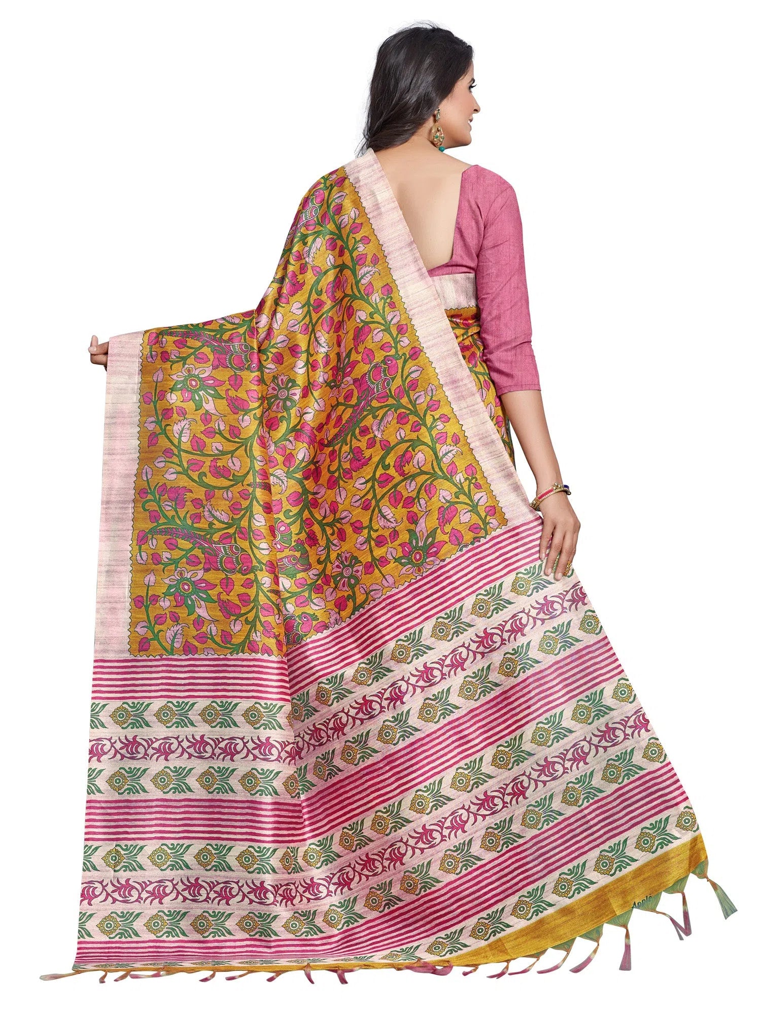 Saree Mall Women's Manipuri Yellow Digital Print Designer Saree With Blouse Piece-KLMK11D Bell Sleeve Blouse Saree Mall Women's Manipuri Yellow Digital Print Designer Saree With Blouse Piece-KLMK11D Bell Sleeve Blouse