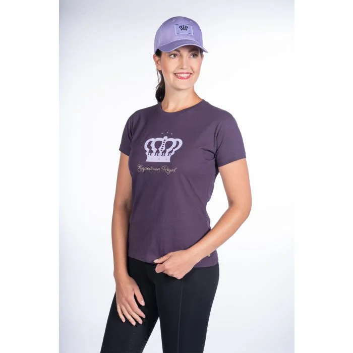 Women´s T-shirt -Lavender Bay Crown--- Embroidered Appliqued Beaded