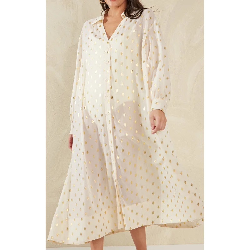 Top Sanremo Long Shirt ONE SIZE - Cannoli-- Lace Blend Ribbed Blend Corduroy Blend