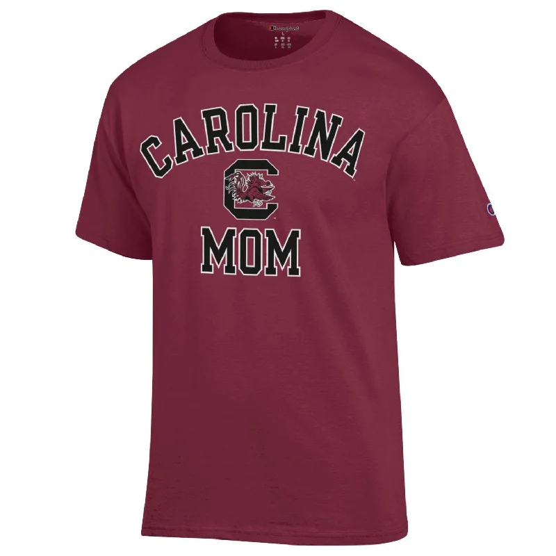 SOUTH CAROLINA GAMECOCKS MOM T-SHIRT-- Ribbed T-Shirt High Neck Heavyweight