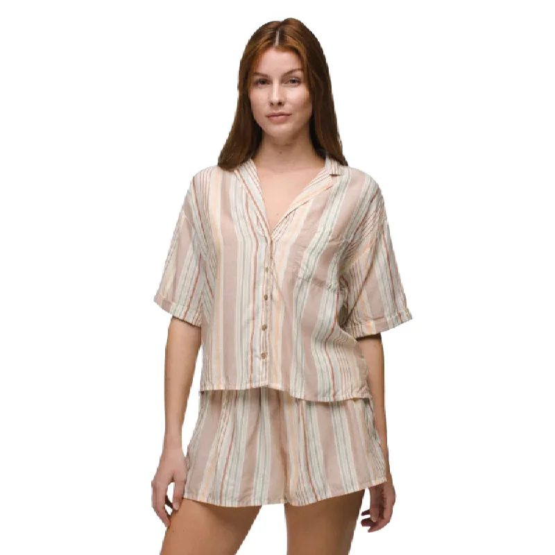 Prana Women's Aguala Shirt-- Mesh Canvas Denim