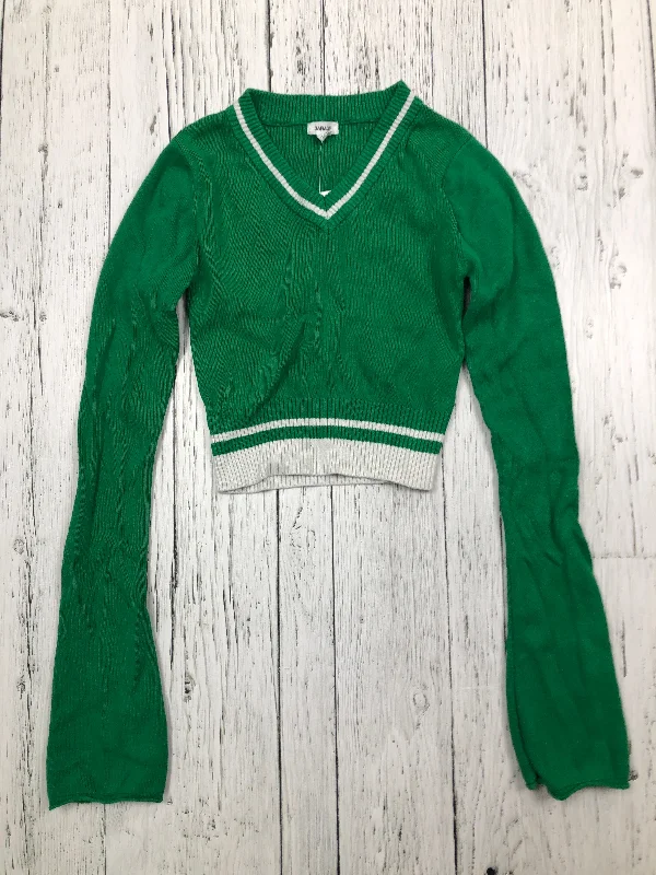 Garage green white shirt - Hers XS-- Solid Color Striped Floral