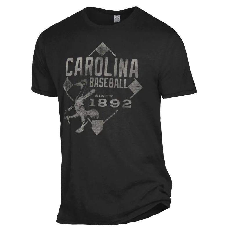 BLACK CAROLINA GAMECOCKS BASEBALL THE KEEPER T-SHIRT-- Polka Dot Checkered Tartan