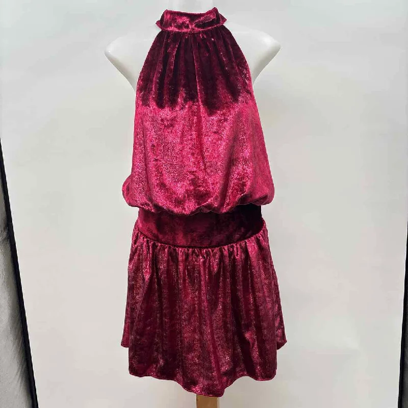 Ramy Brook Women's Size S maroon Shimmer Dress Tunics Distressed trendy