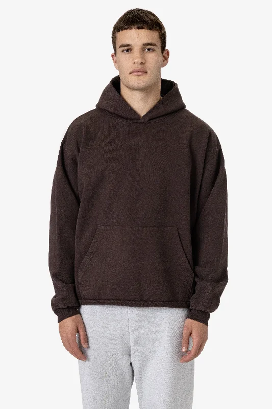 HF09 - Heavy Fleece Hoodie (Garment Dye) Hoodie with Hem Raw Edge Edgy Unfinished