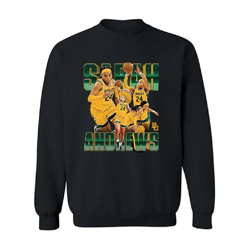 Baylor - NCAA Women's Basketball : Sarah Andrews - Player Collage Crewneck Sweatshirt Hoodie with Monochrome Minimalist Simple