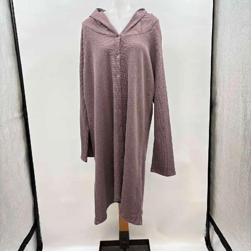 conscious clothing Women's Size 4X Mauve Textured Dress Tunics Stylish elegant