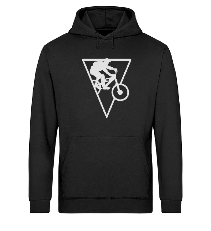 Mountainbiker Geometrisch - Unisex Organic Hoodie Hoodie with Gradient Ombre Colorful