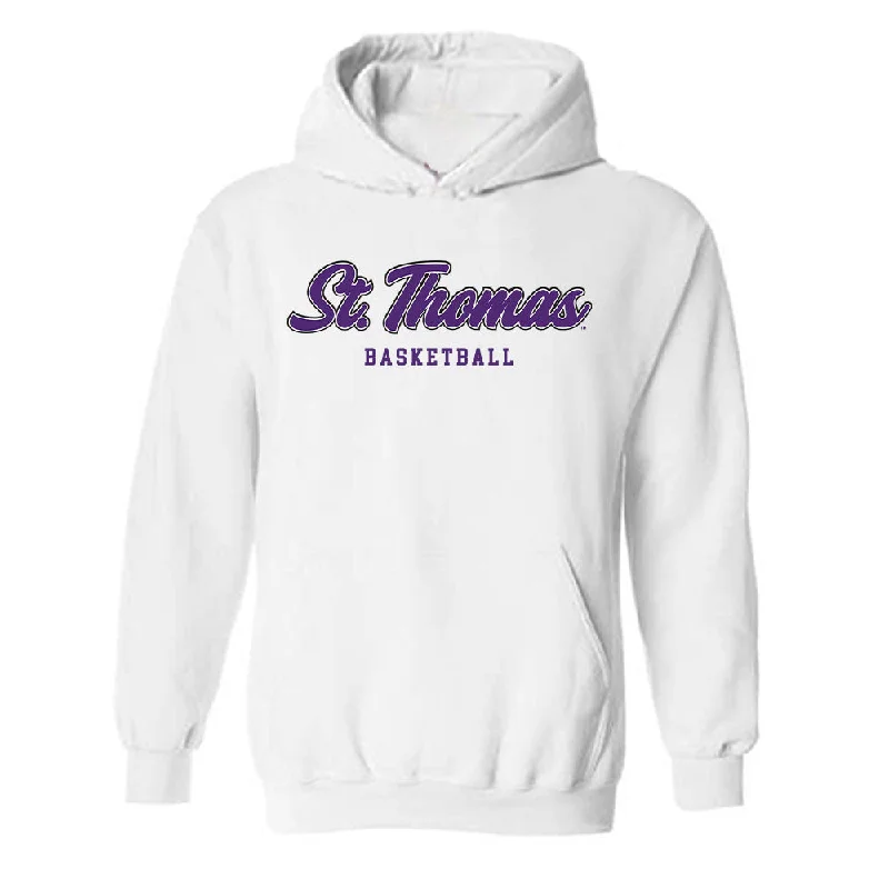 UST - NCAA Women's Basketball : Johanna Langbehn - Hooded Sweatshirt Hoodie with Side Slits Relaxed Casual