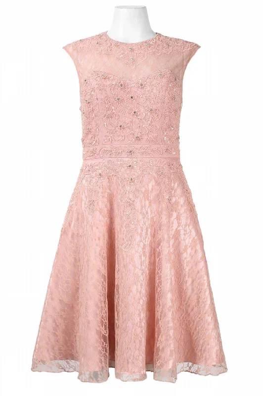 Cutout Back Floral Party Dress In Rose Tunics Silk luxurious