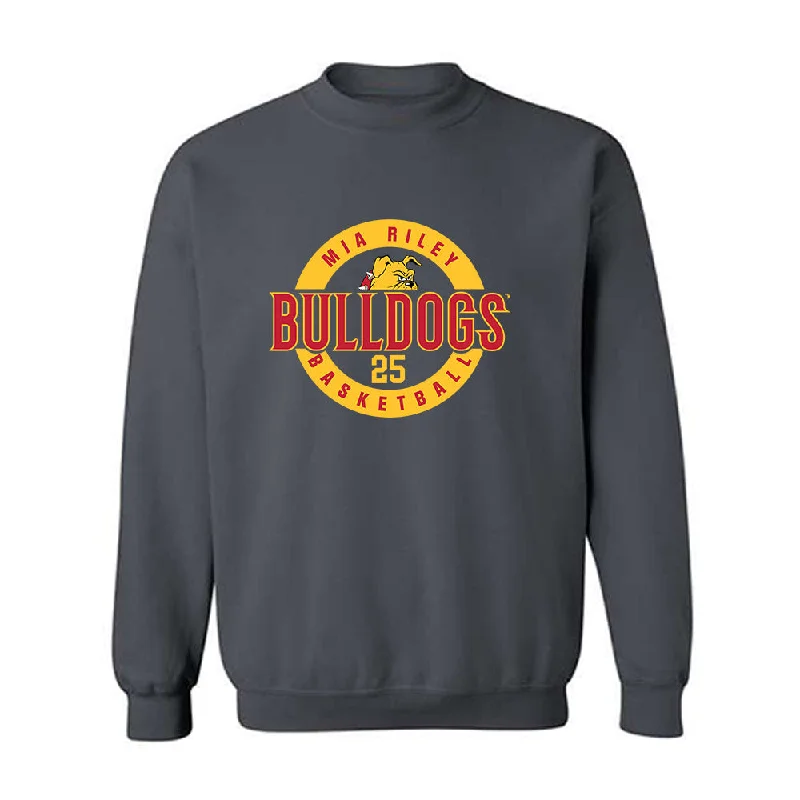 Ferris State - NCAA Women's Basketball : Mia Riley - Classic Fashion Shersey Crewneck Sweatshirt Hoodie with Stripes Bold Sporty