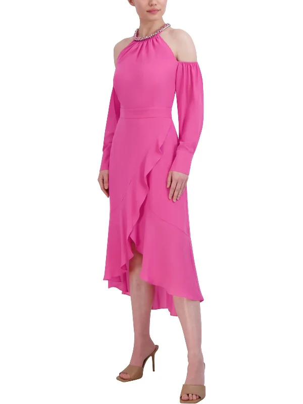 Womens Halter Hi-Low Cocktail And Party Dress Tunics Running lightweight