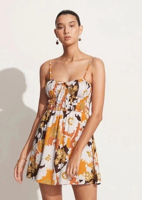 Lea Mini Dress (Elvina Floral Print) Trendy A-Line Mini Dress