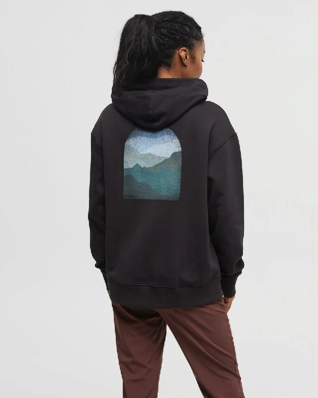 Mountain Skyline Hoodie Hoodie with Button Classic Timeless